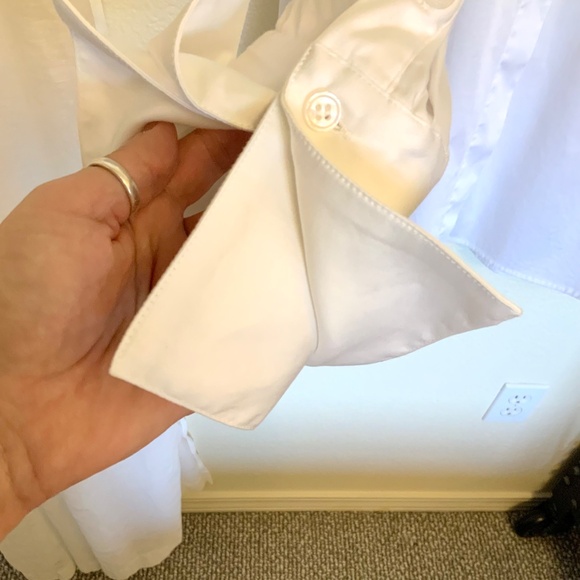 PLUS SIZE! Soft Surroundings Button Down Shirt White 1X - Picture 4 of 8